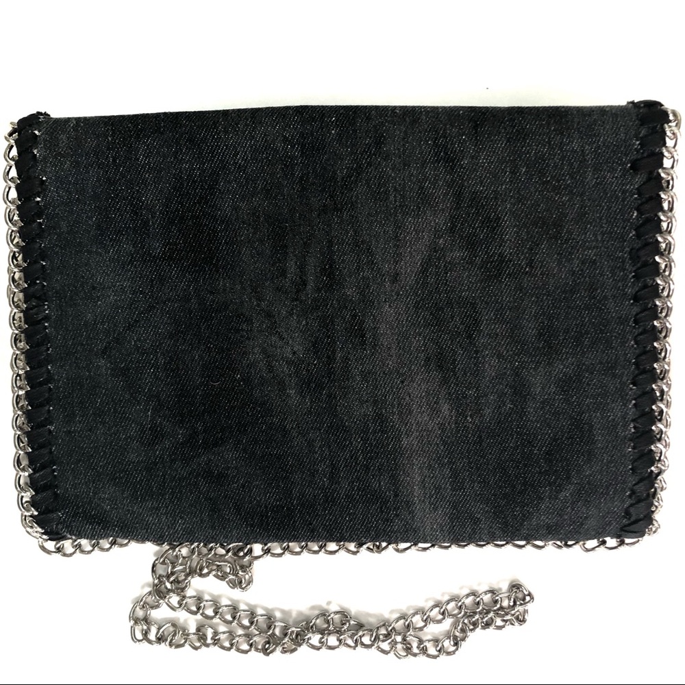URBAN EXPRESSIONS DENIM CROSSBODY CLUTCH - Picture 2 of 10